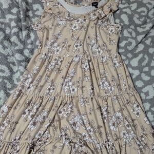 3/30$ Justify Tan Floral Sleeveless Dress